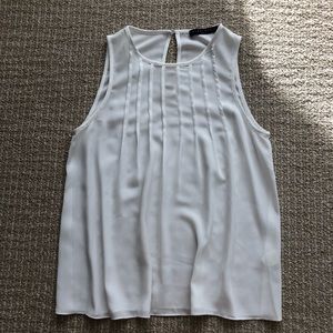 Alex & Alex White Pintuck Tank Top